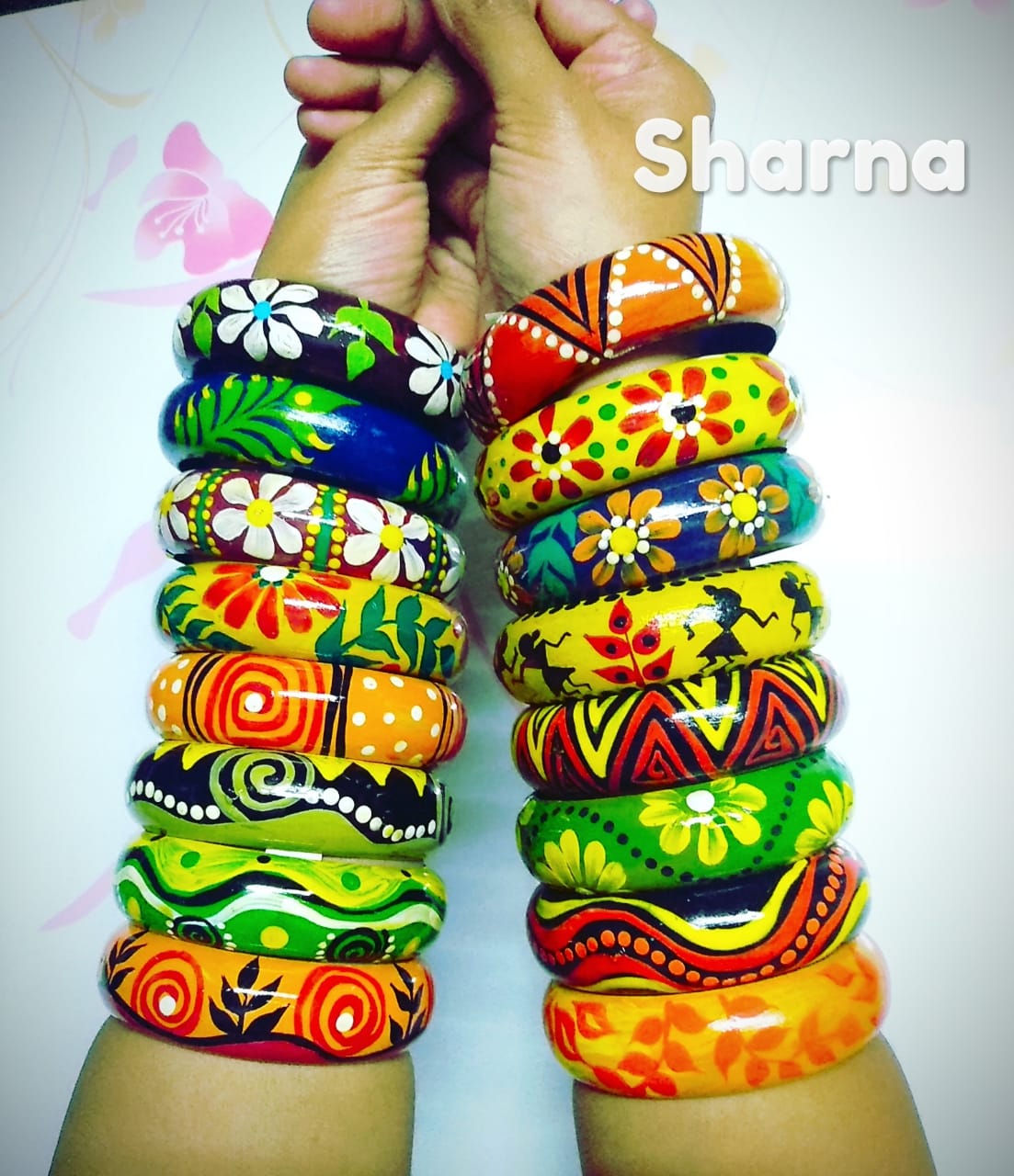 Painted bangles clearance