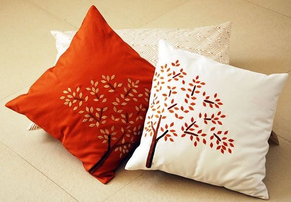 hand painted pillow cases