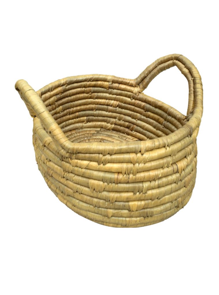 Water Hyacinth Long Handle basket - Beshi Deshi