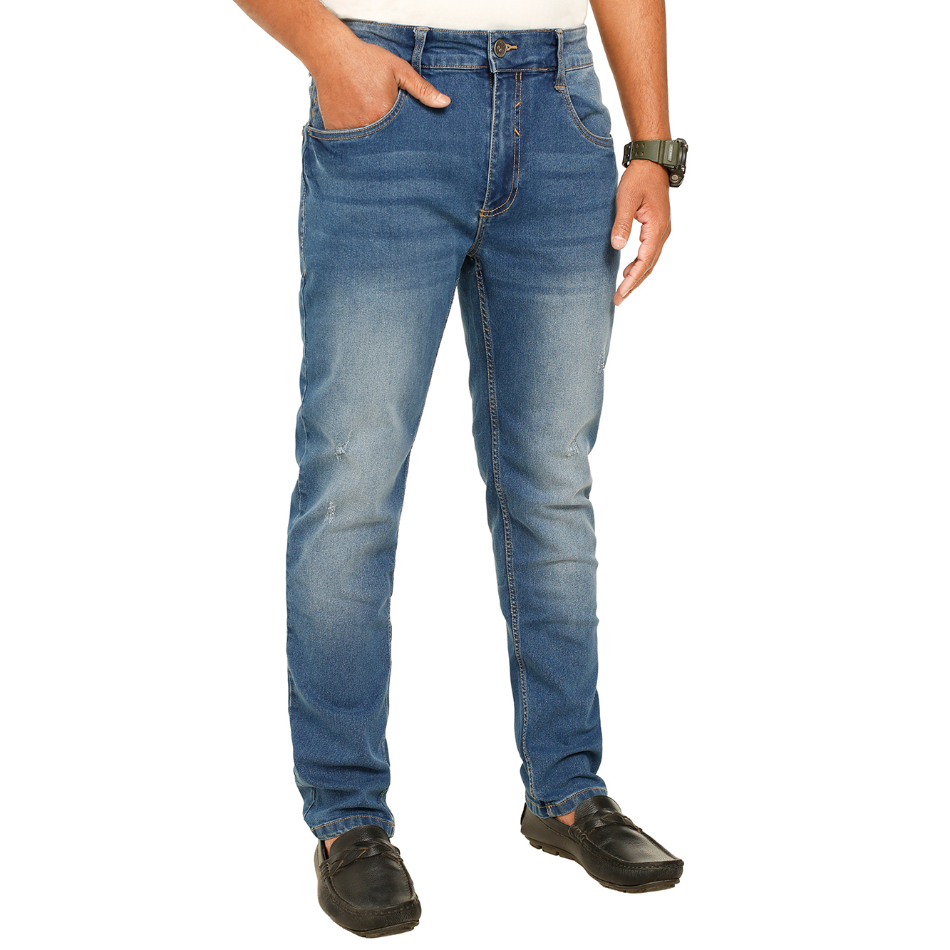 SaRa Men's Denim pant (MSD201B Indigo ) - Beshi Deshi