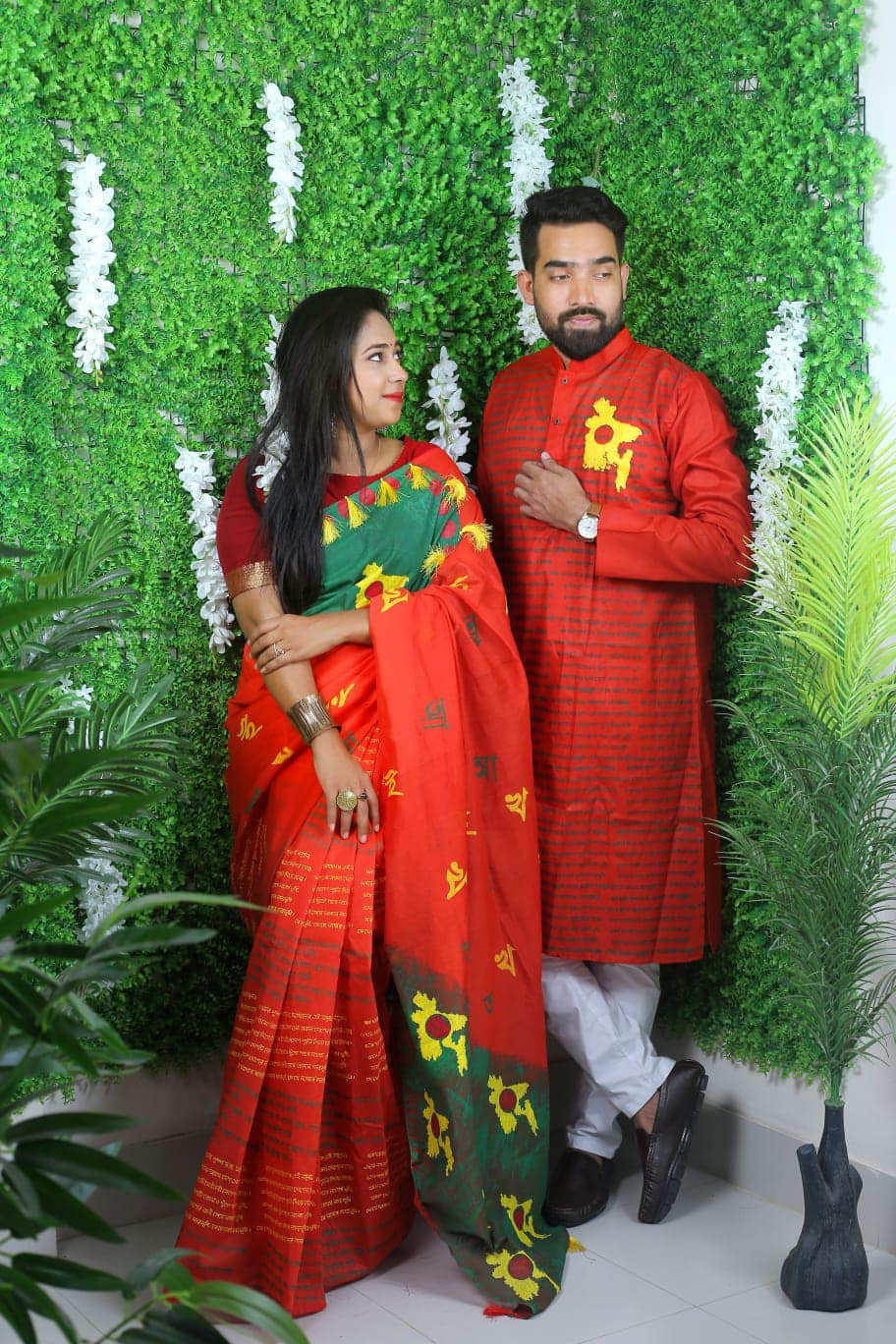 Subh Mangal Sabdhan-Handloom Saree-Kurta Couple Set | Dheu